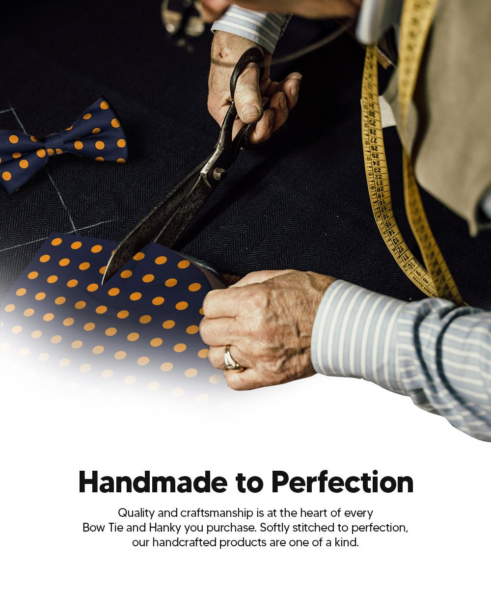 Vittorio Farina Men's Polka Dot Satin Bow Tie & Pocket Square in Gift Box