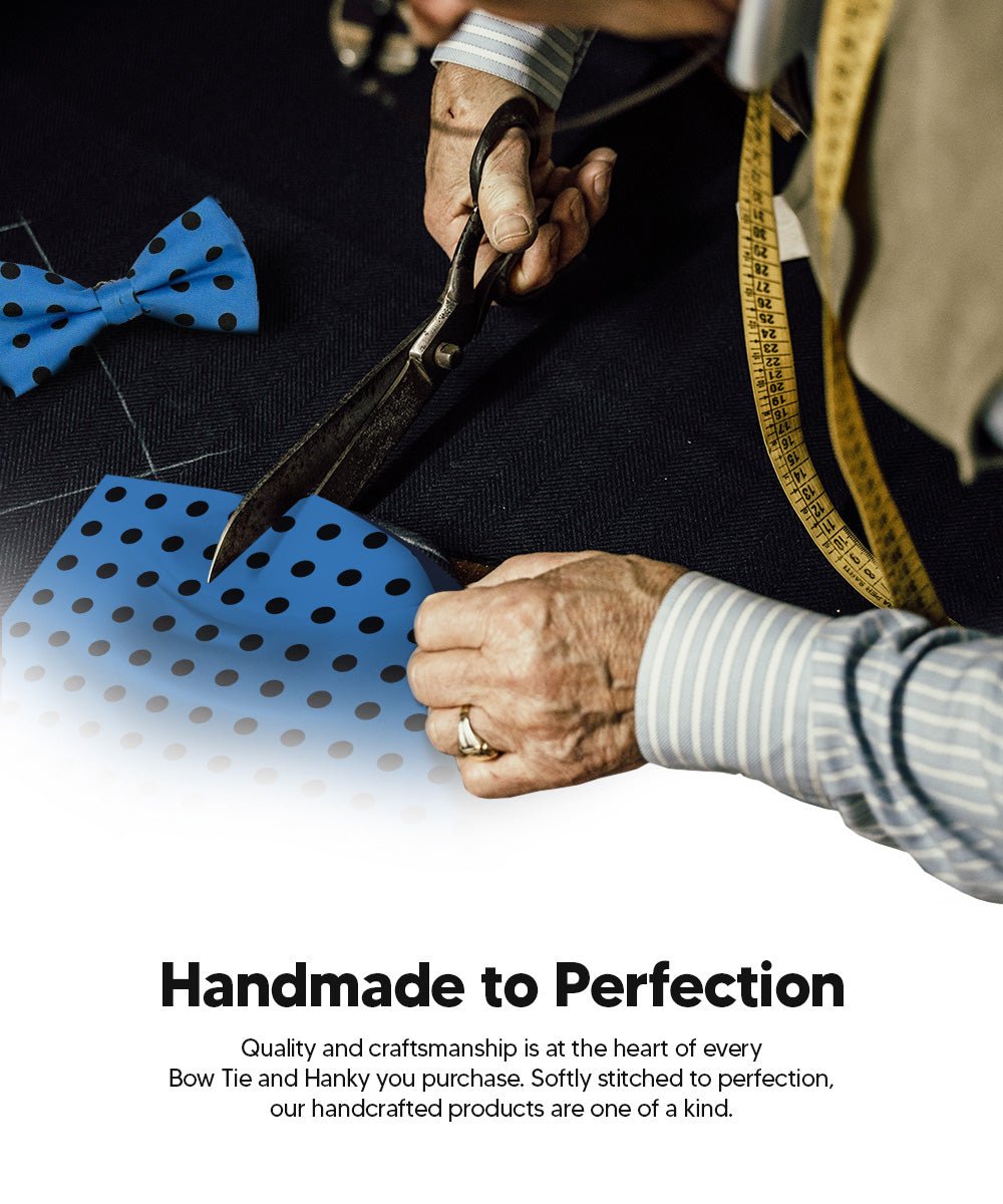 Vittorio Farina Men's Polka Dot Satin Bow Tie & Pocket Square in Gift Box