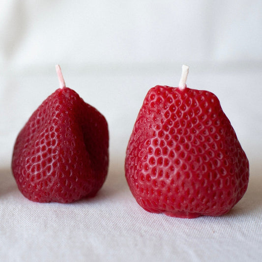 Big Strawberry Candles - Set of 2 Tealight Candles - Concordia Style Boutique