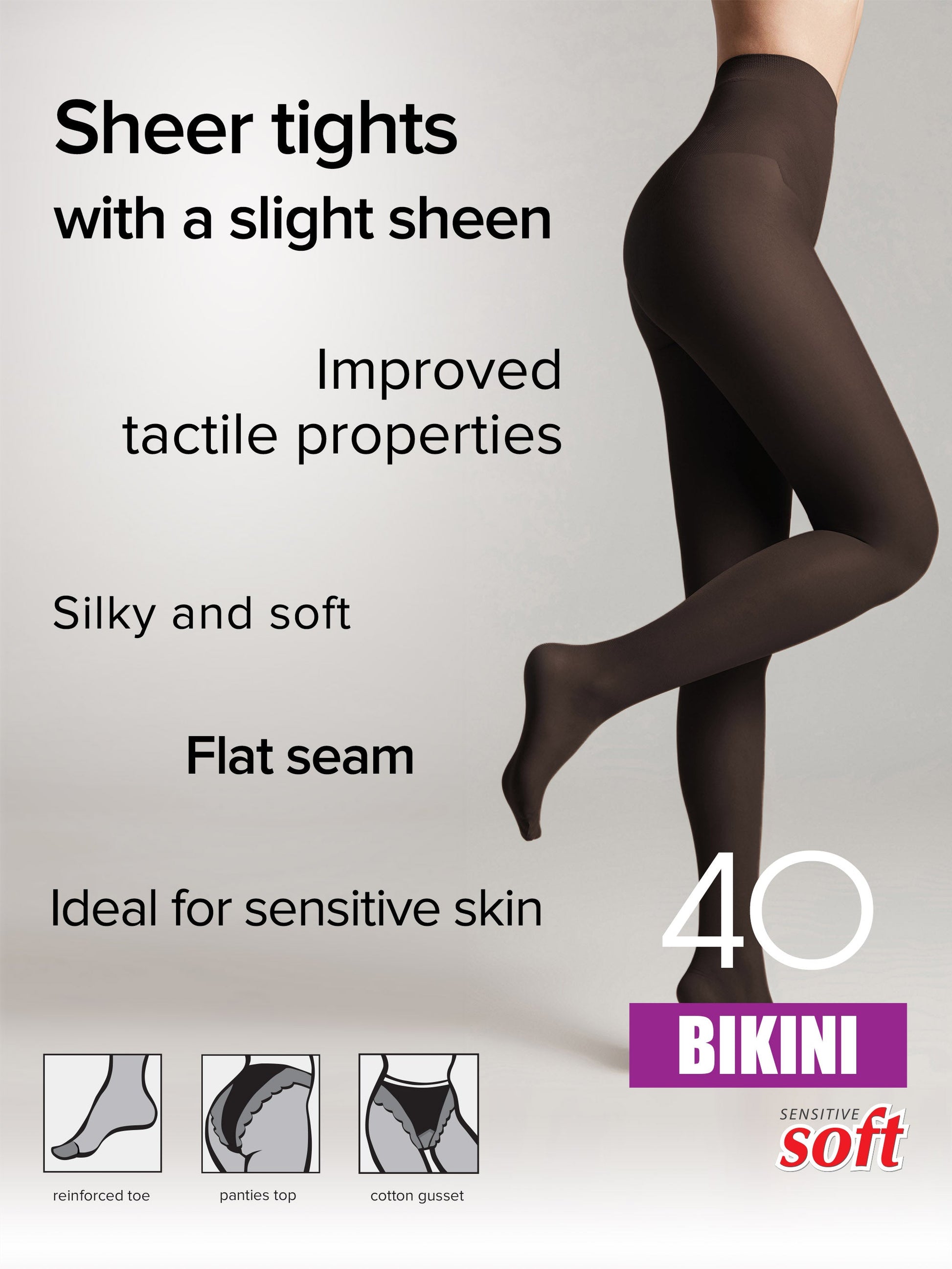 Tights Conte Bikini 40 Den - Ajour Top - Concordia Style Boutique