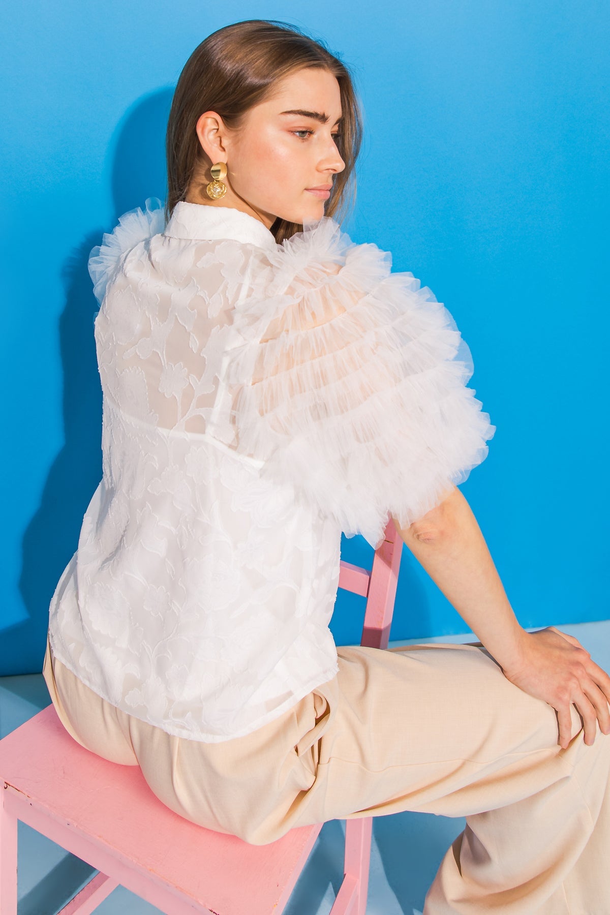 BEAUTIFUL OASIS IVORY WOVEN TOP - Concordia Style Boutique