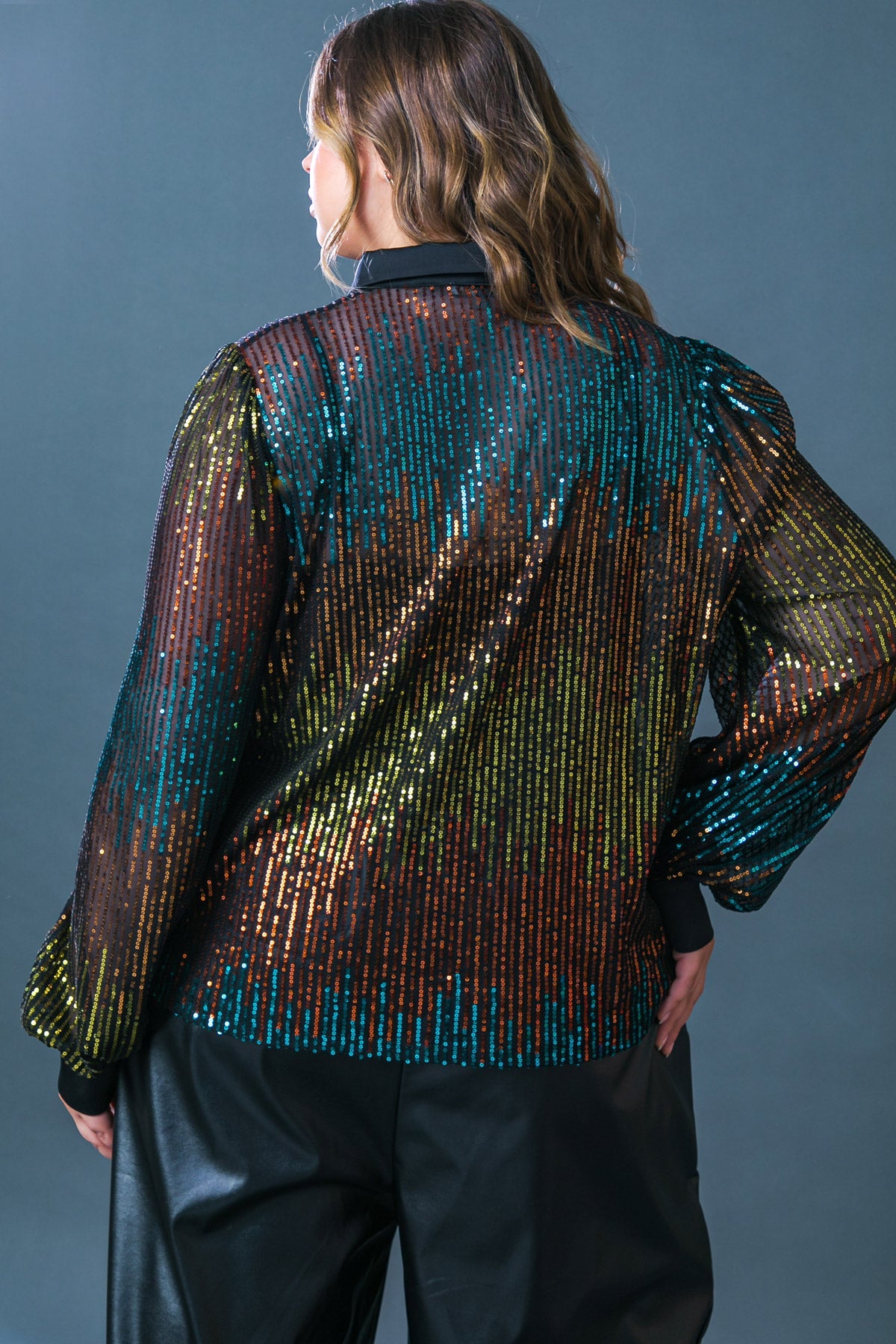 CAUSE A COMMOTION SEQUIN BLOUSE - Concordia Style Boutique