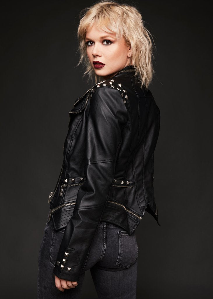 Rockstar Black Studded Moto Biker Jacket - Concordia Style Boutique