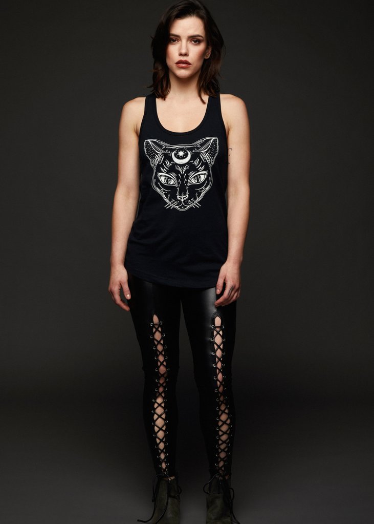 Witchy Woman Black Cat Tank Top - Concordia Style Boutique