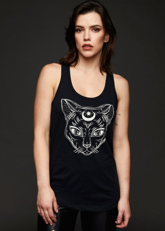 Witchy Woman Black Cat Tank Top - Concordia Style Boutique