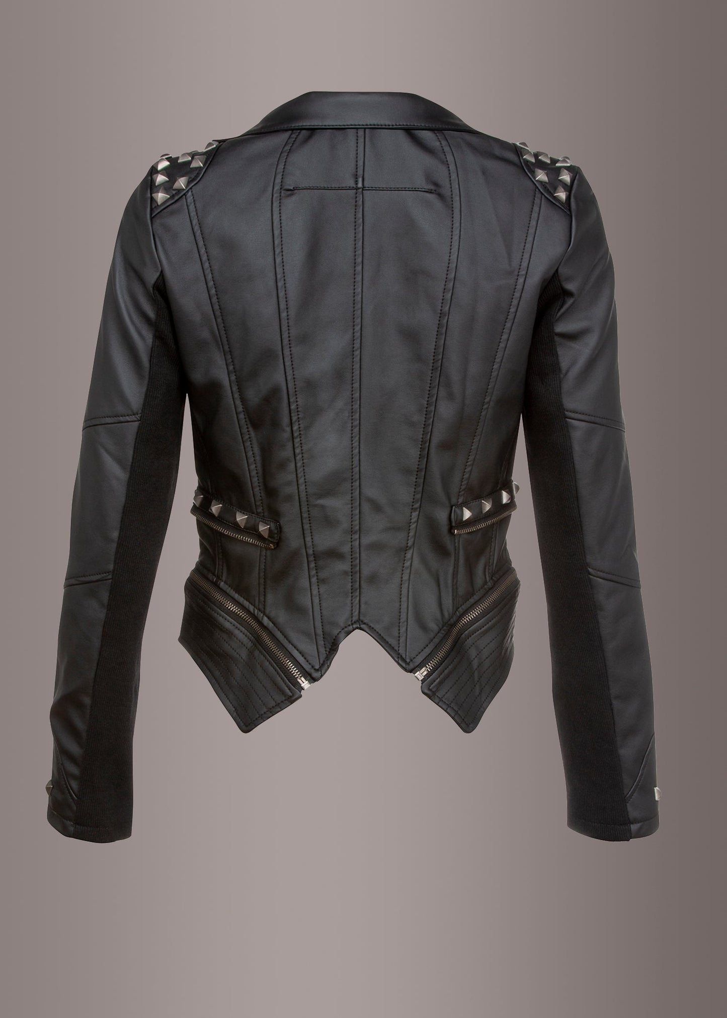 Rockstar Black Studded Moto Biker Jacket - Concordia Style Boutique