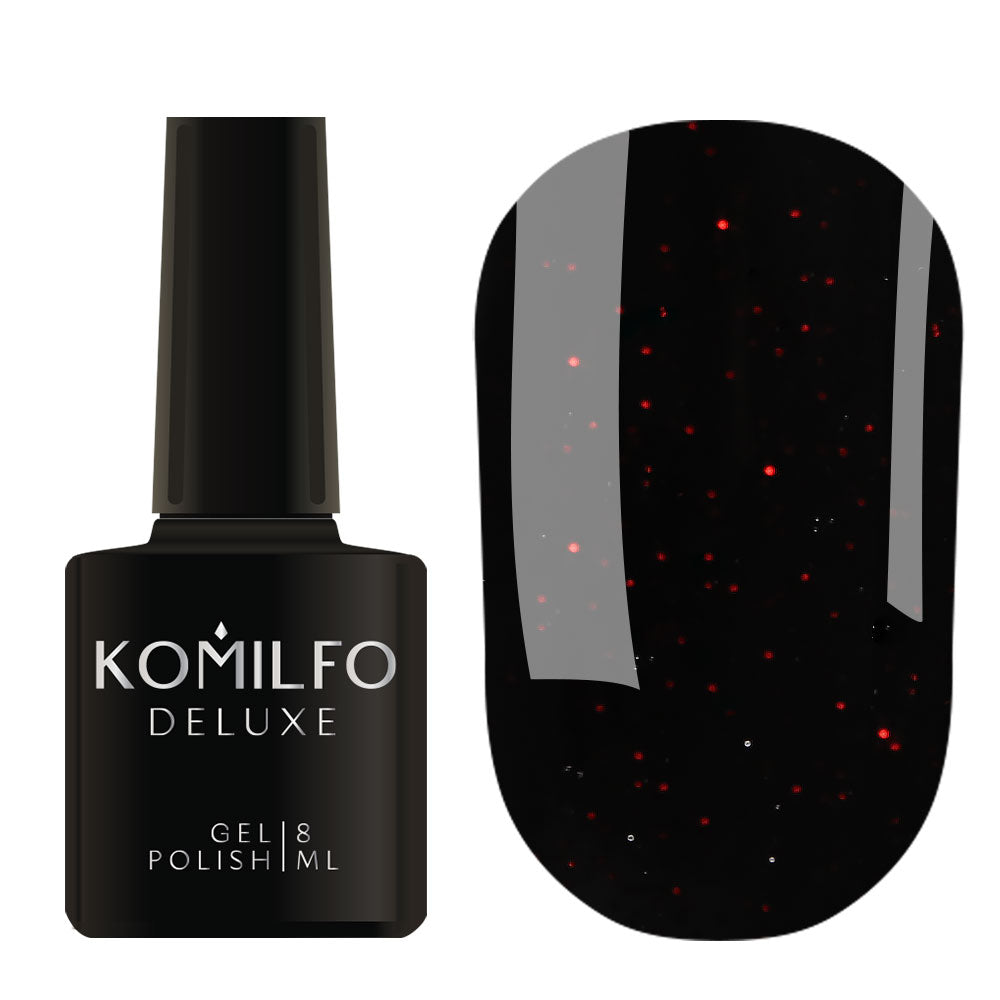 Komilfo Gel polish “Black”(Red,Blue,Gold,Silver) 8 ml