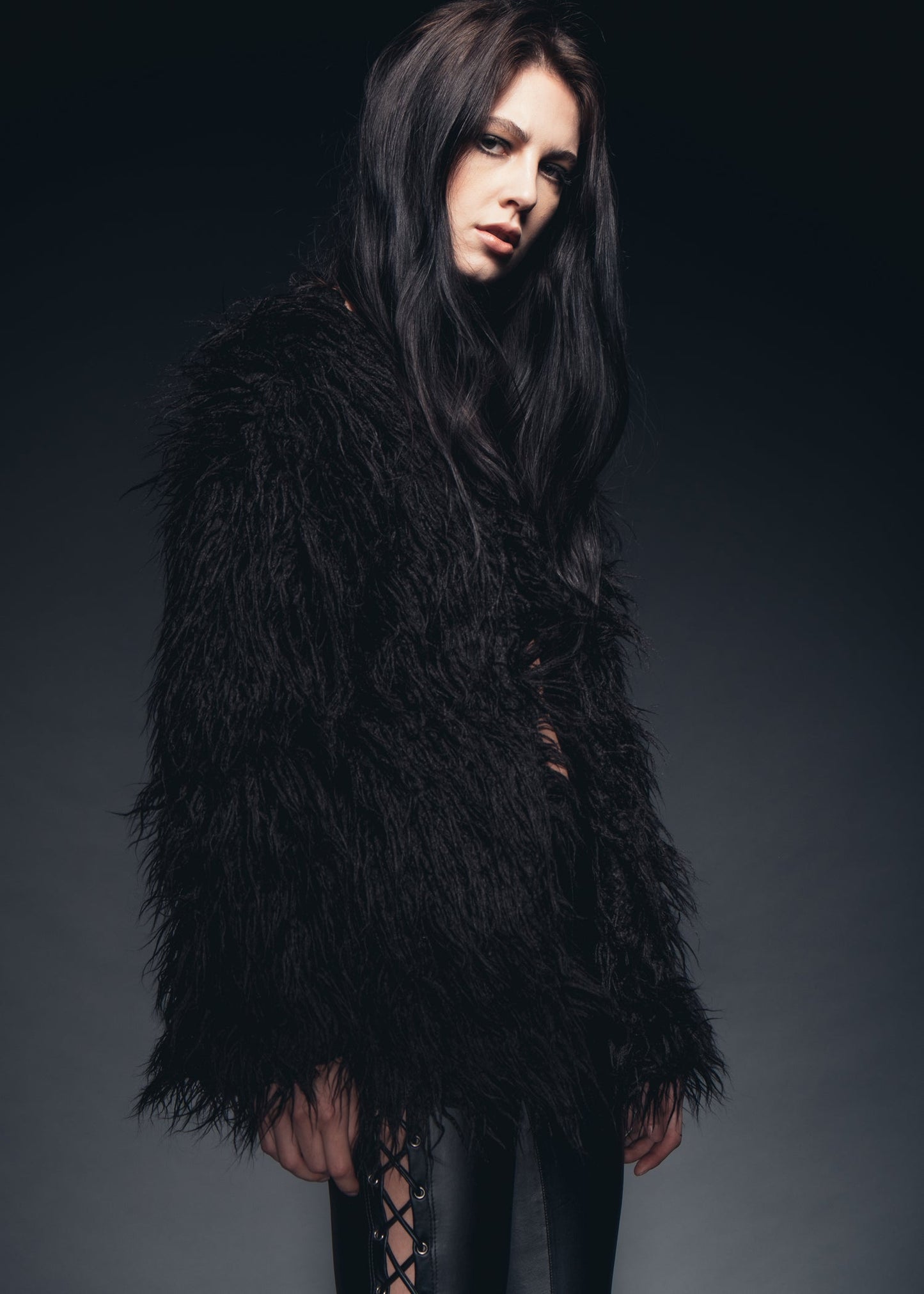 Bad Reputation Black Faux Fur Shaggy Jacket - Concordia Style Boutique