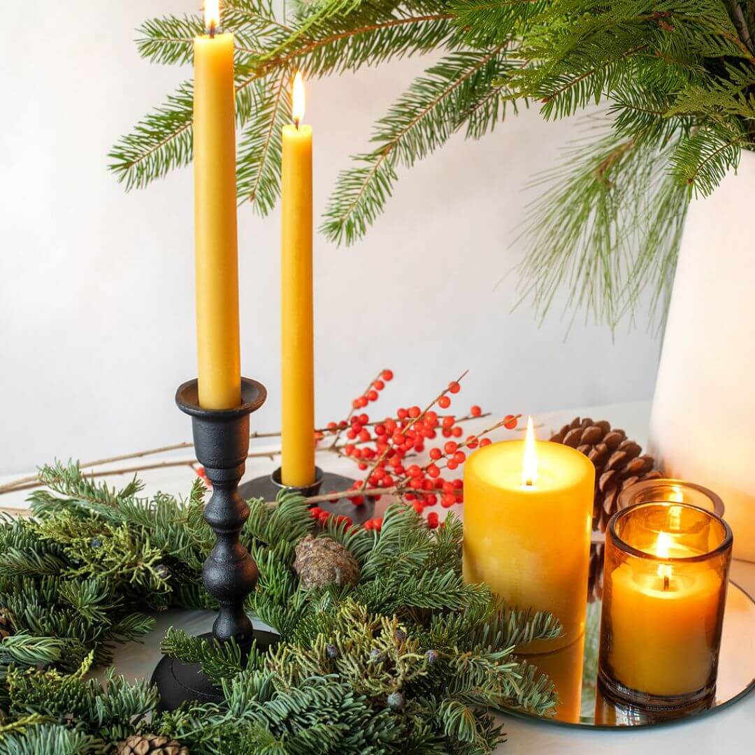 Hand-Dipped Beeswax Taper Candles - Bulk 4-Pair Bundle - Concordia Style Boutique