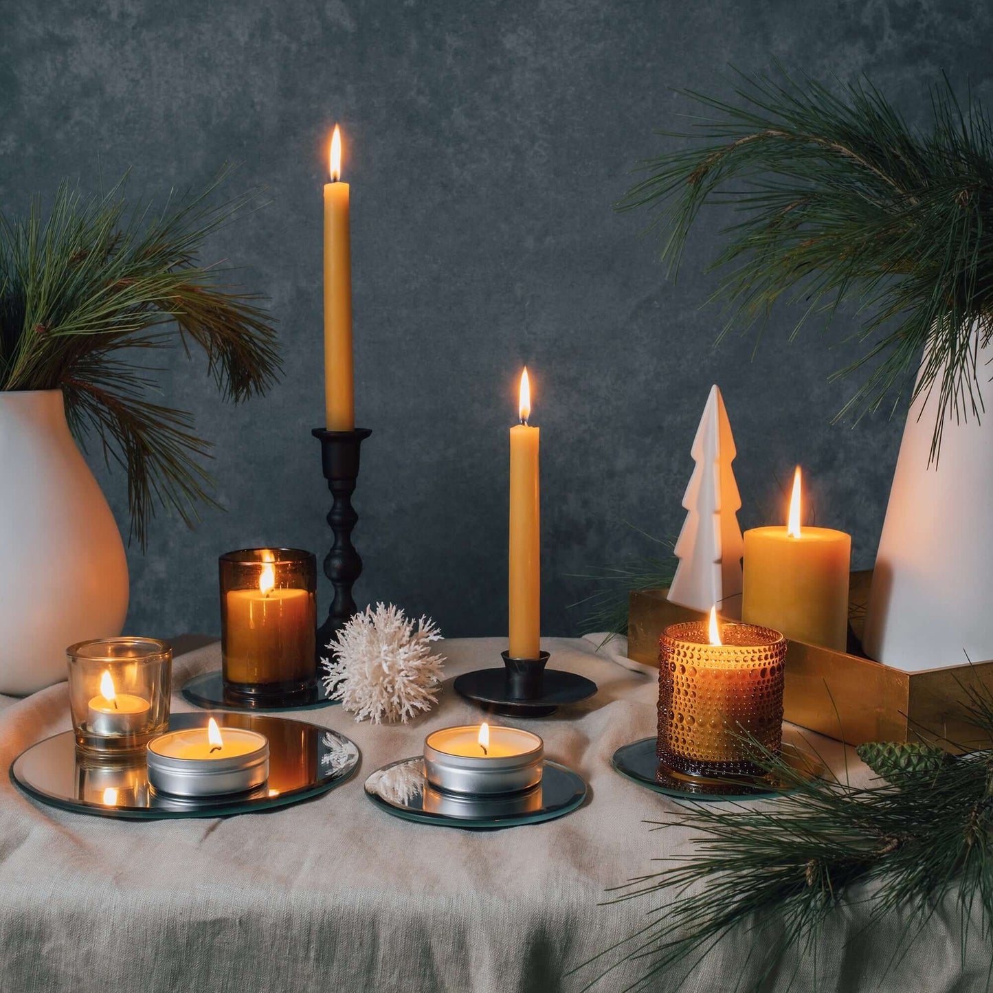 Hand-Dipped Beeswax Taper Candles - Bulk 4-Pair Bundle - Concordia Style Boutique
