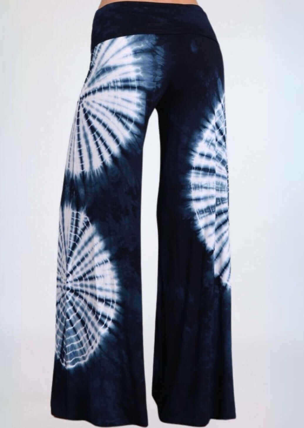 Nautical Navy Tie Dye Palazzo Pants Made in USA - Concordia Style Boutique