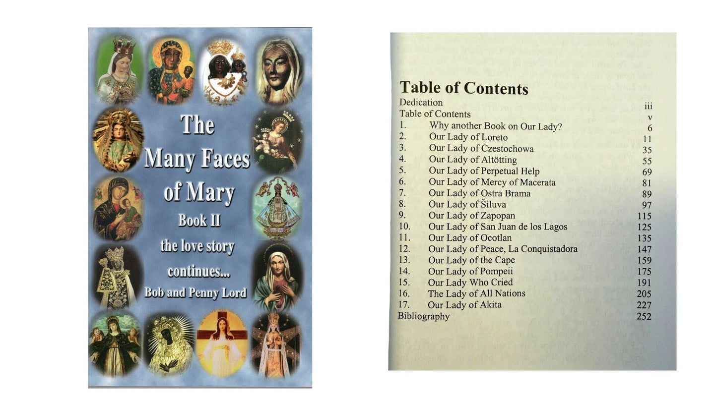 Many Faces of Mary Books 1 and 2 and The Rosary, The LIfe of Jesus and Mary  Books Classic Free Shipping