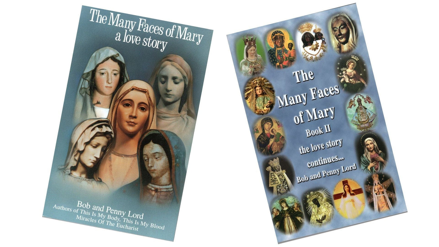 Many Faces of Mary Books 1 and 2 and The Rosary, The LIfe of Jesus and Mary  Books Classic Free Shipping