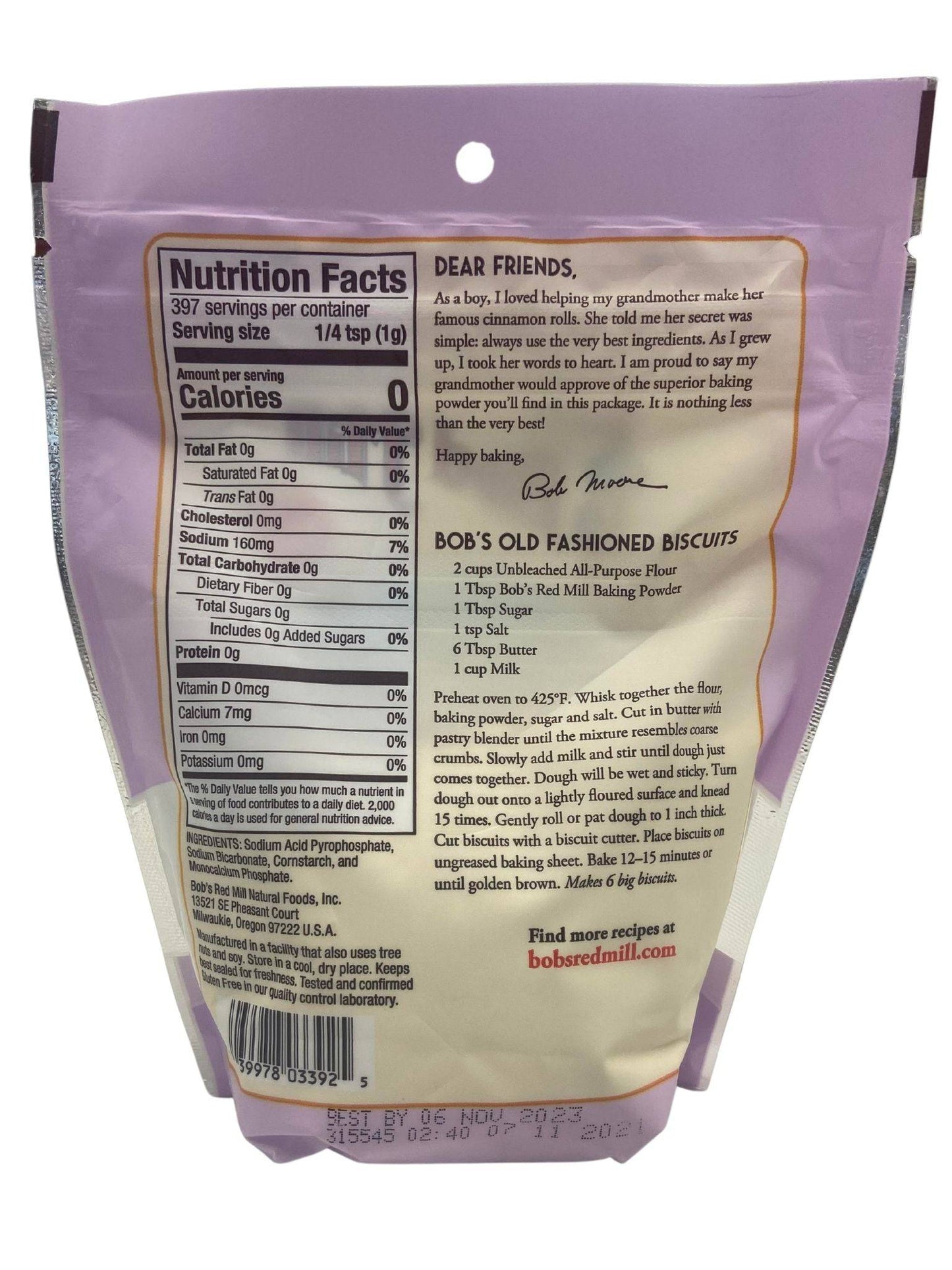 Baking Powder, Gluten-Free, Bob's Red Mill - Concordia Style Boutique