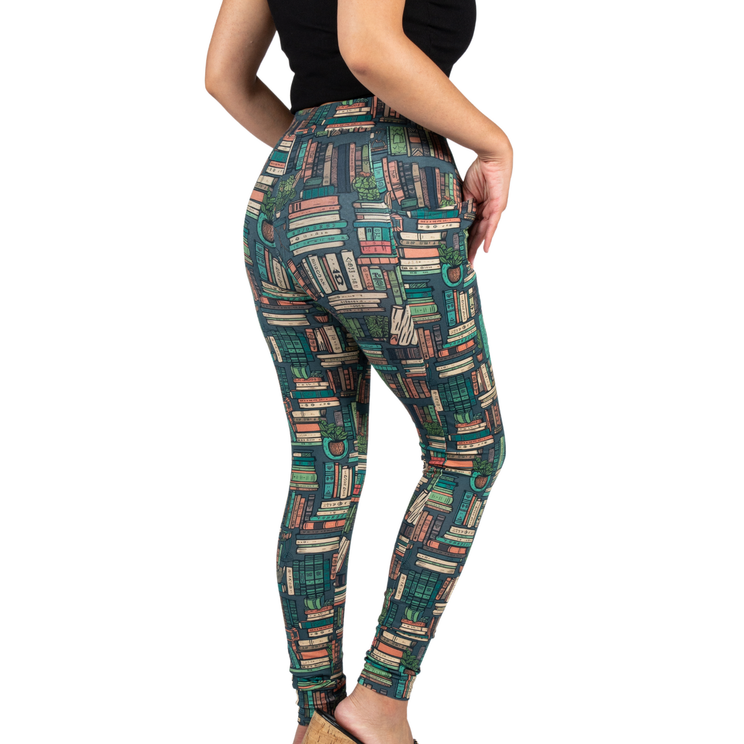 Botanical Library Adults Leggings with Pockets