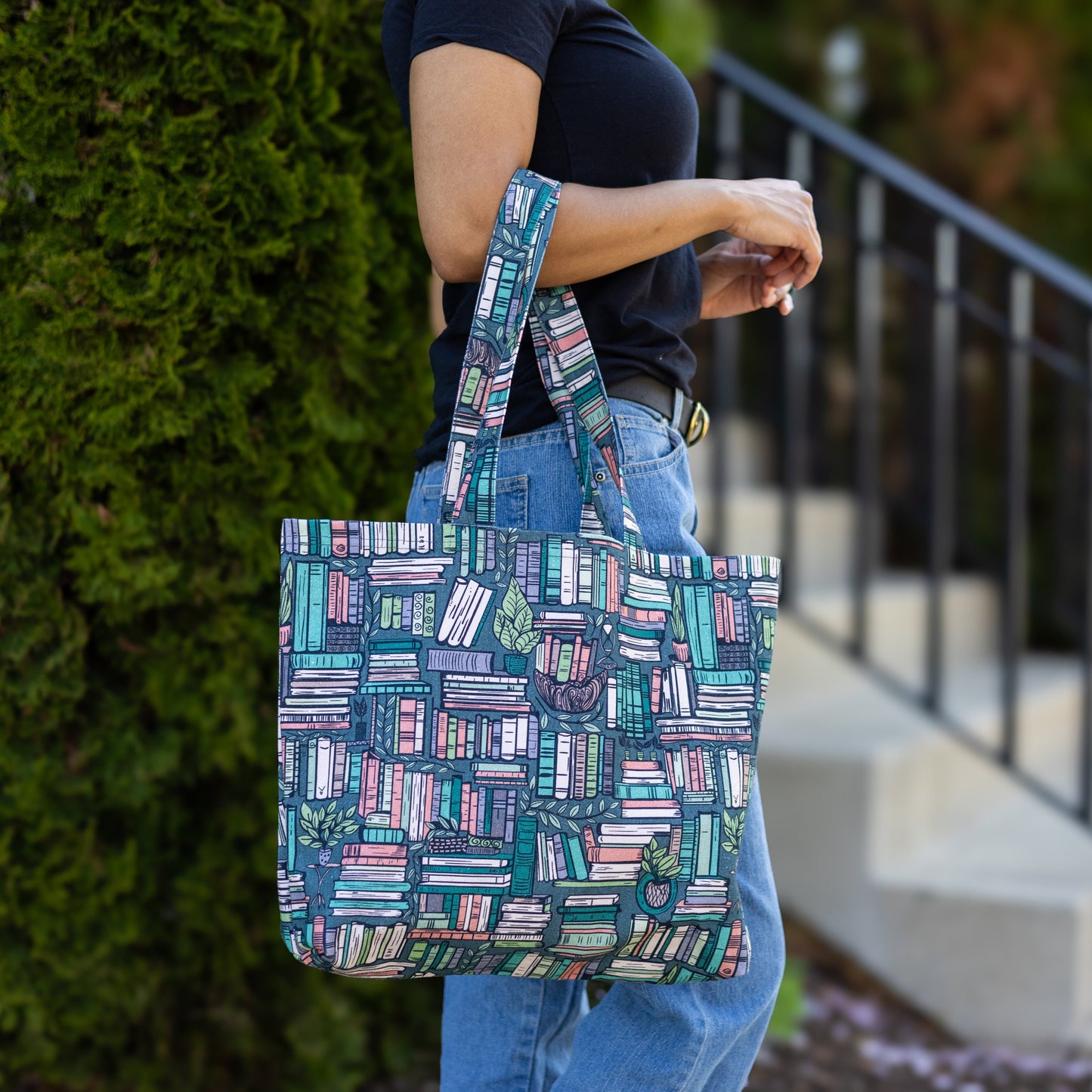 Botanical Library Tote Bag