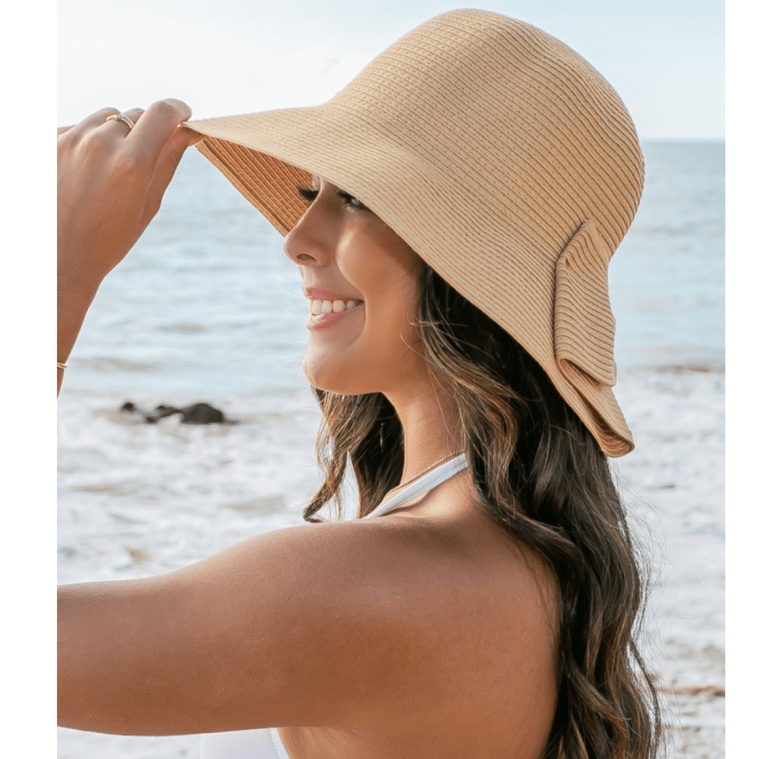 Bow Back Straw Bucket Hat - Concordia Style Boutique