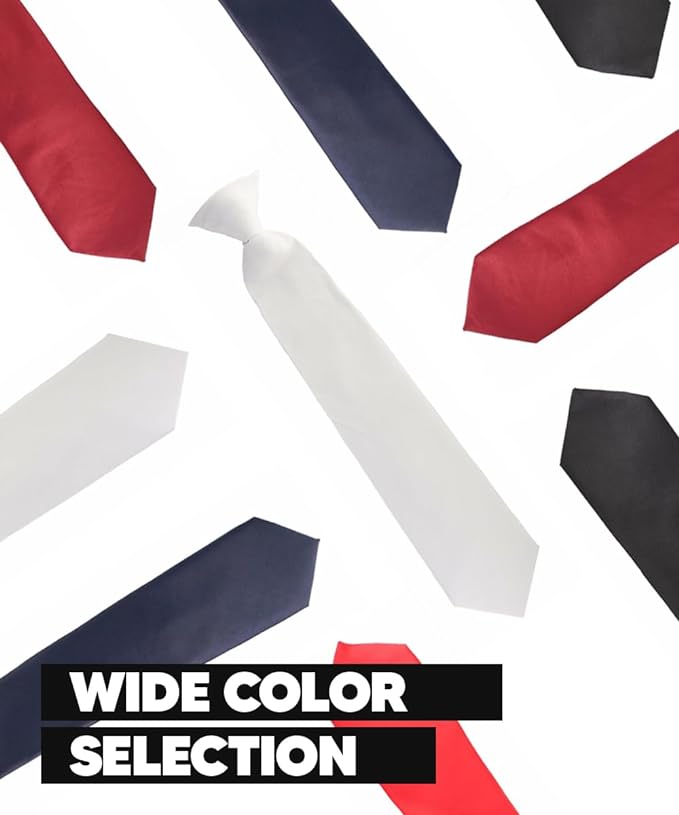 Vittorio Farina Boy's Satin Clip Necktie