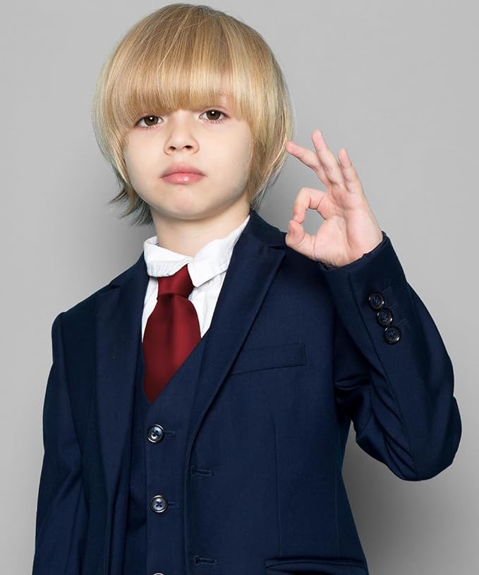 Vittorio Farina Boy's Satin Clip Necktie