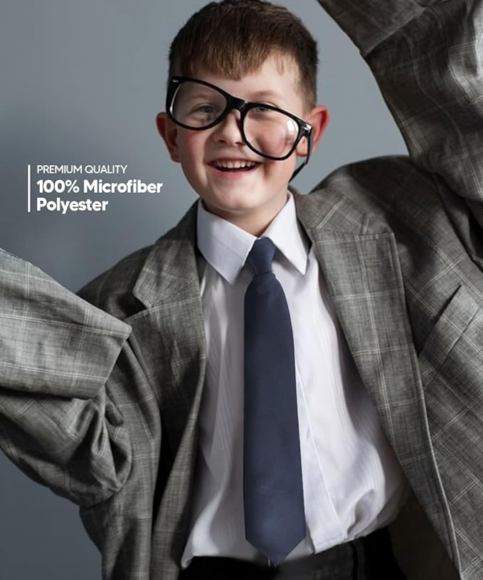 Vittorio Farina Boy's Satin Clip Necktie