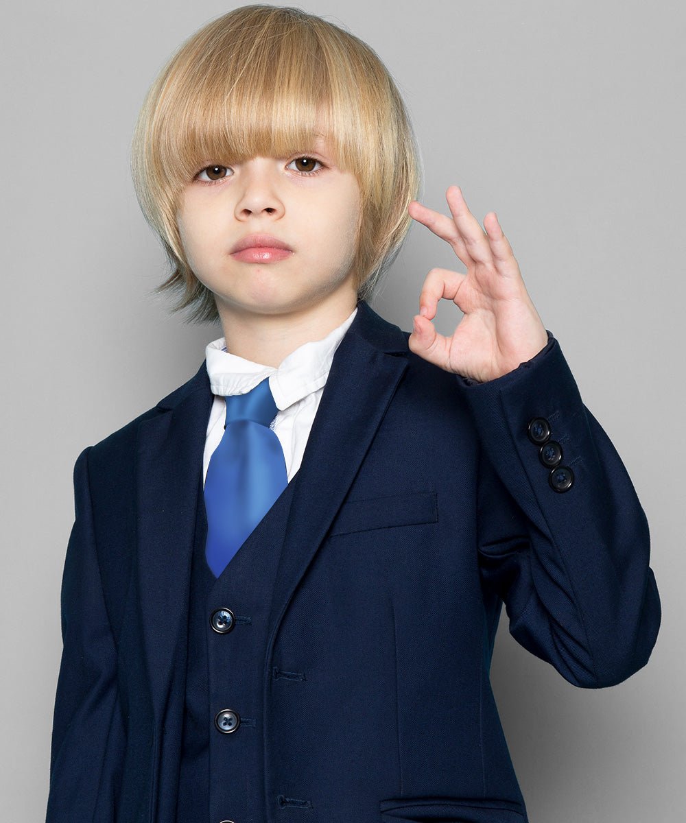 Vittorio Farina Boy's Satin Clip Necktie