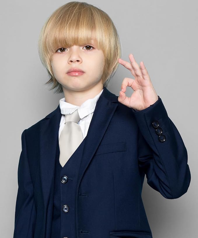 Vittorio Farina Boy's Satin Clip Necktie