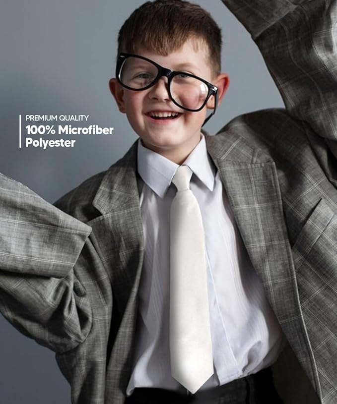 Vittorio Farina Boy's Satin Clip Necktie