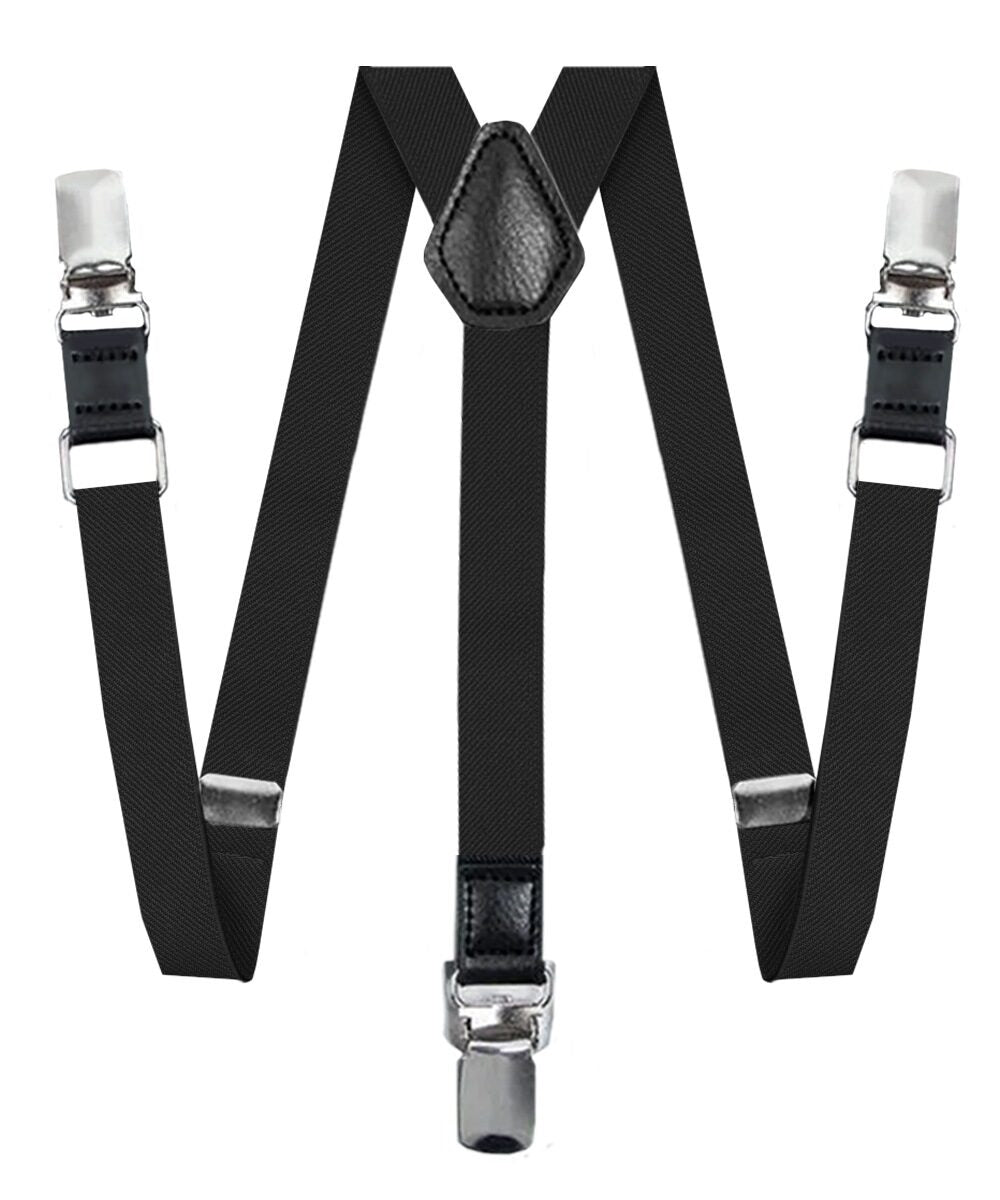 Vittorio Farina Boy's Clip End Suspender with Silver Hardware in Gift Box: 70% Polyester & 30% - Concordia Style Boutique