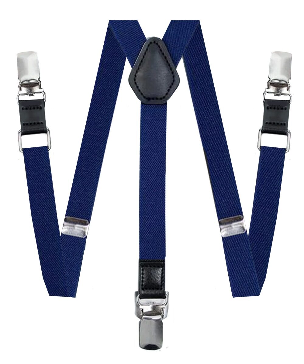 Vittorio Farina Boy's Clip End Suspender with Silver Hardware in Gift Box: 70% Polyester & 30% - Concordia Style Boutique