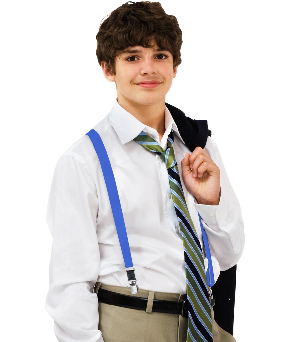 Vittorio Farina Boy's Clip End Suspender with Silver Hardware in Gift Box: 70% Polyester & 30% - Concordia Style Boutique