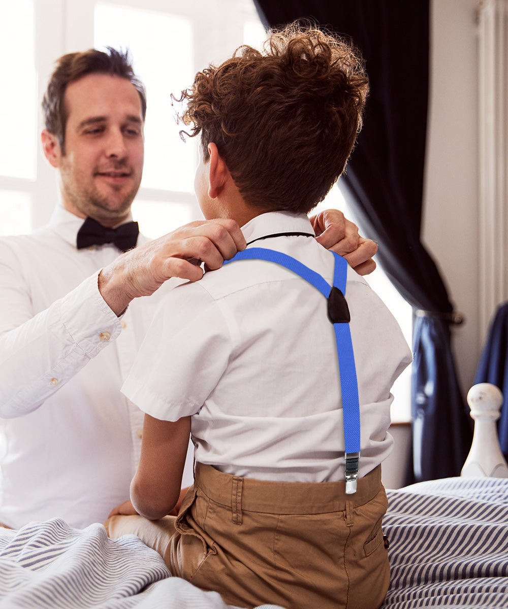Vittorio Farina Boy's Clip End Suspender with Silver Hardware in Gift Box: 70% Polyester & 30% - Concordia Style Boutique