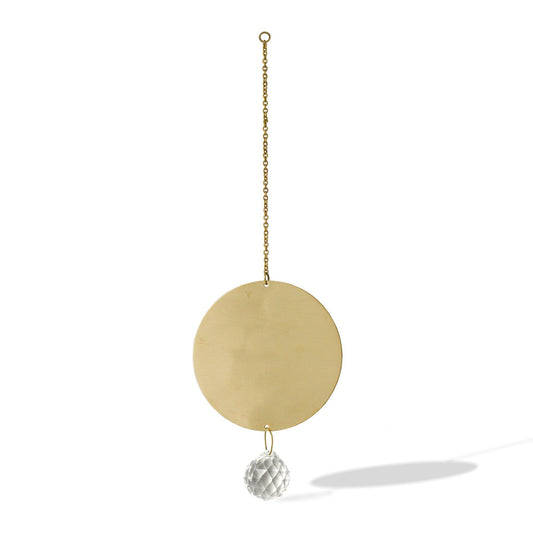 Brass Full Moon and Crystal Suncatcher - Concordia Style Boutique