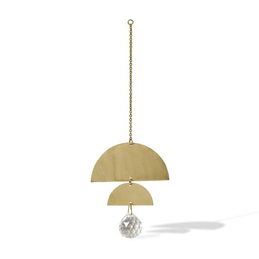Brass Half Moon and Crystal Suncatcher - Concordia Style Boutique