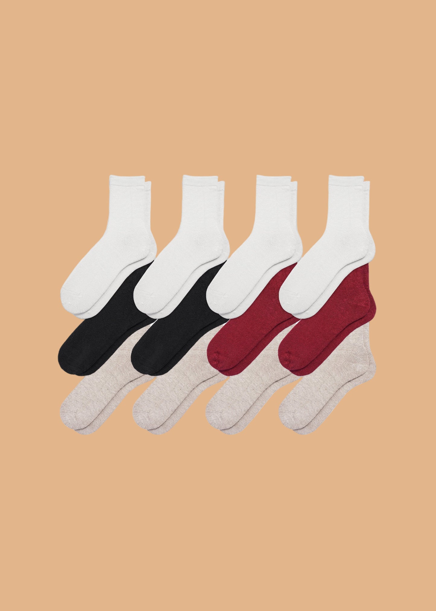 12-Pack Men's Hemp Crew Socks