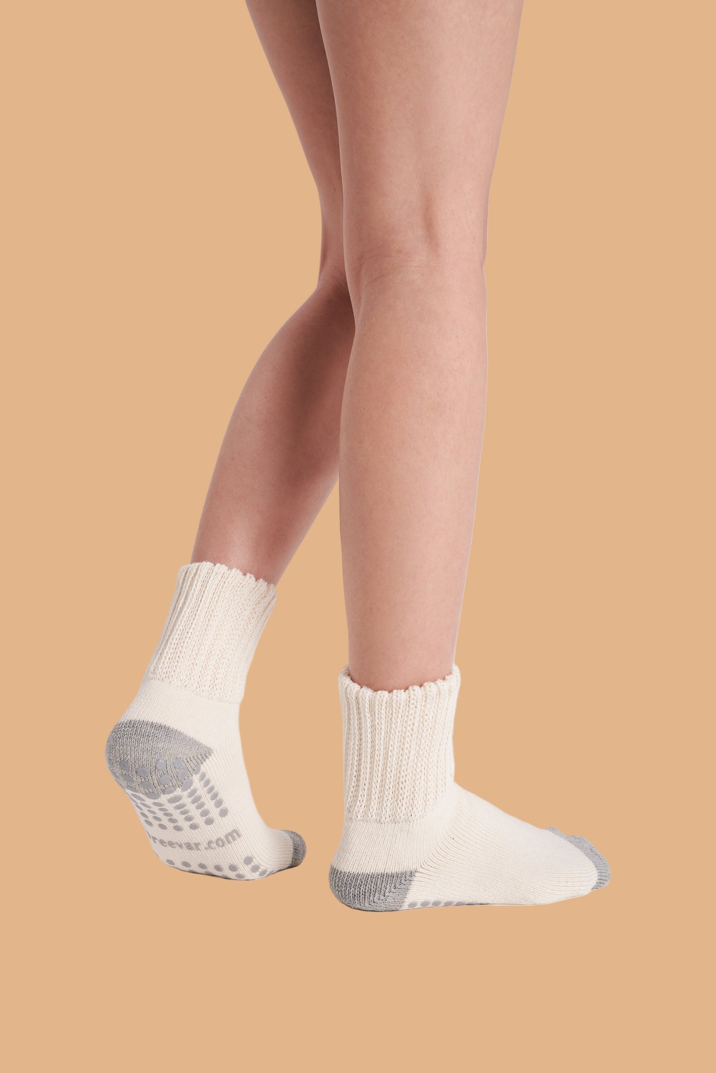 3-Pack Women's Work From Home Socks with Relaxed Cuff and Non-Slip Grip