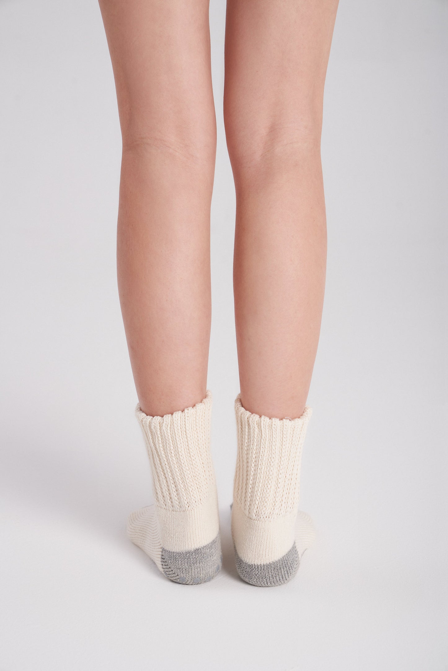 6-Pack Women's Work From Home Socks with Relaxed Cuff and Non-Slip Grip