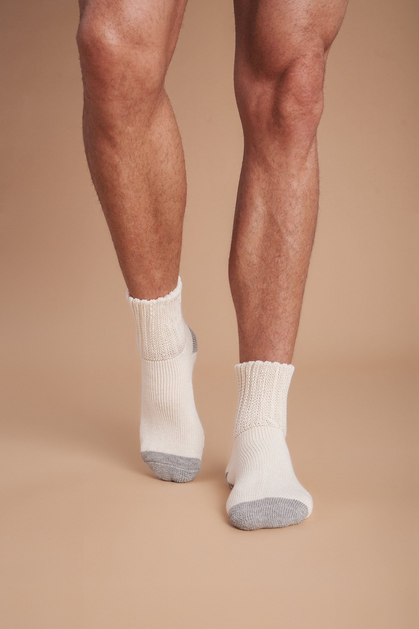 6-Pack Men's Work From Home Crew Socks with Relaxed Cuff and Non-Slip Grip