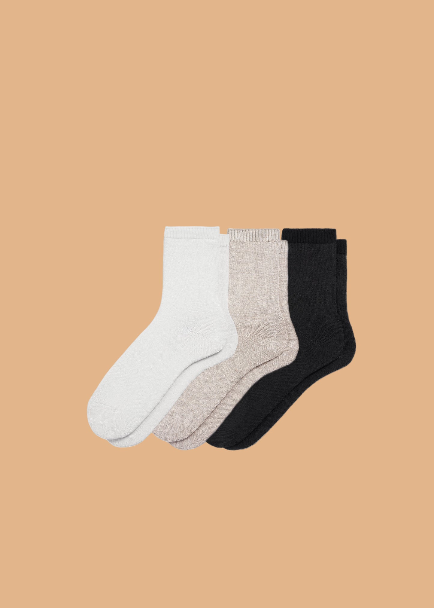 3-Pack Women's Hemp Crew Socks