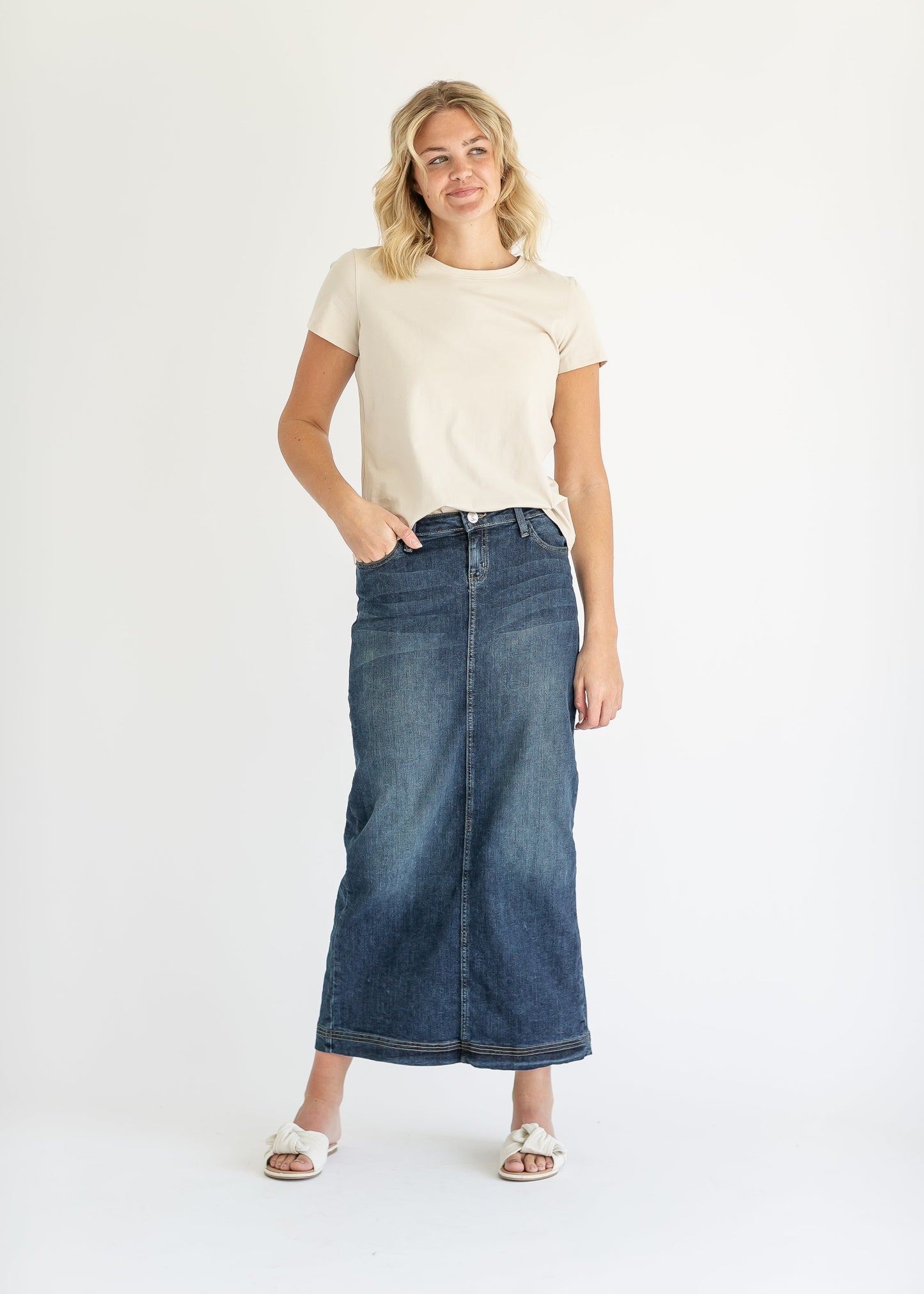 Bria Long Denim Maxi Skirt - Concordia Style Boutique