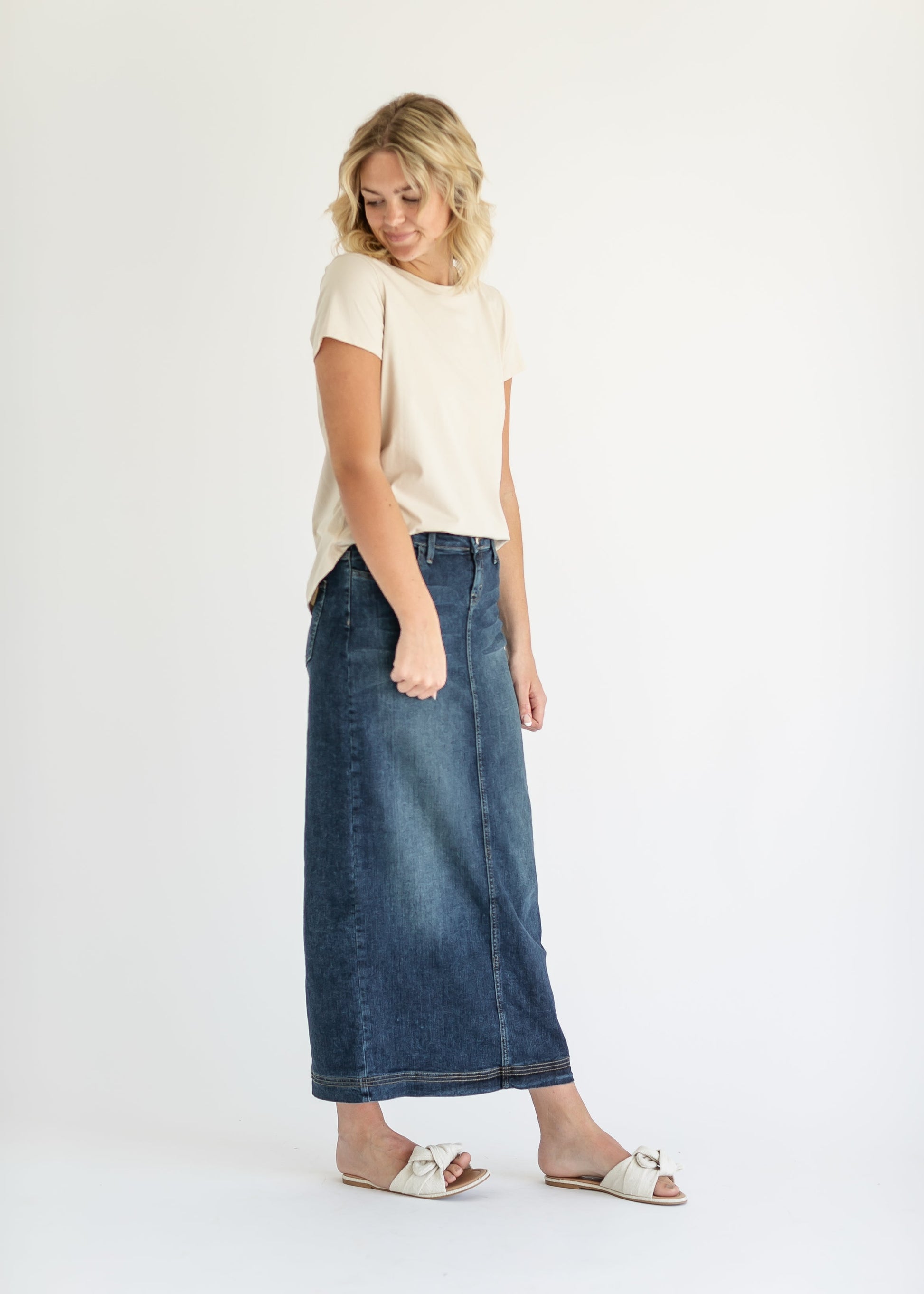 Bria Long Denim Maxi Skirt - Concordia Style Boutique