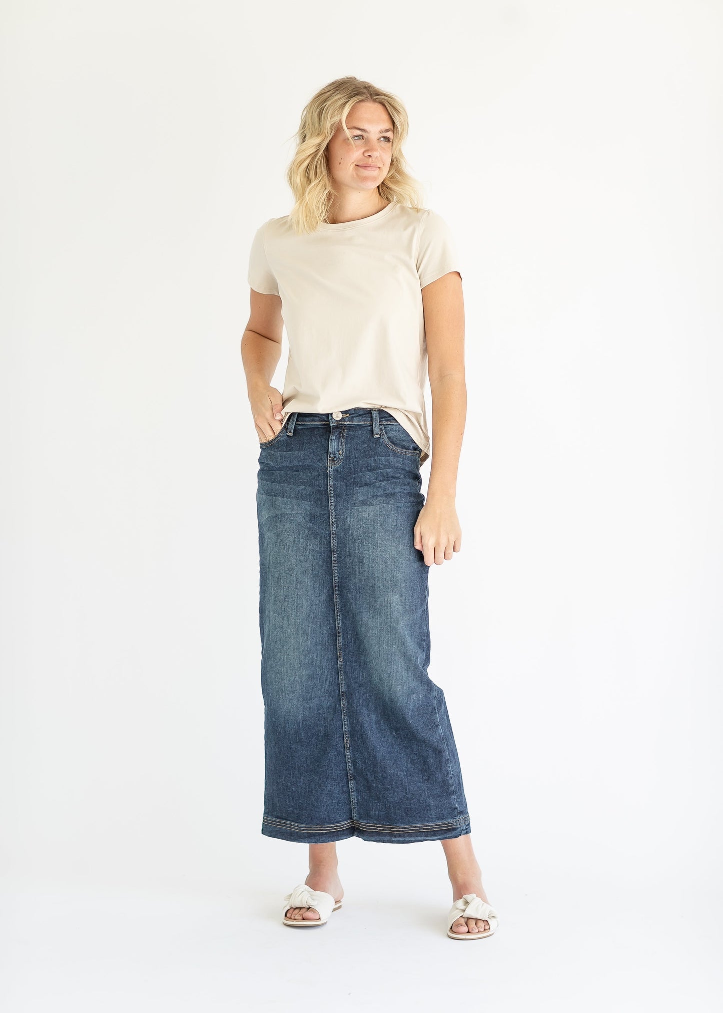 Bria Long Denim Maxi Skirt - Concordia Style Boutique