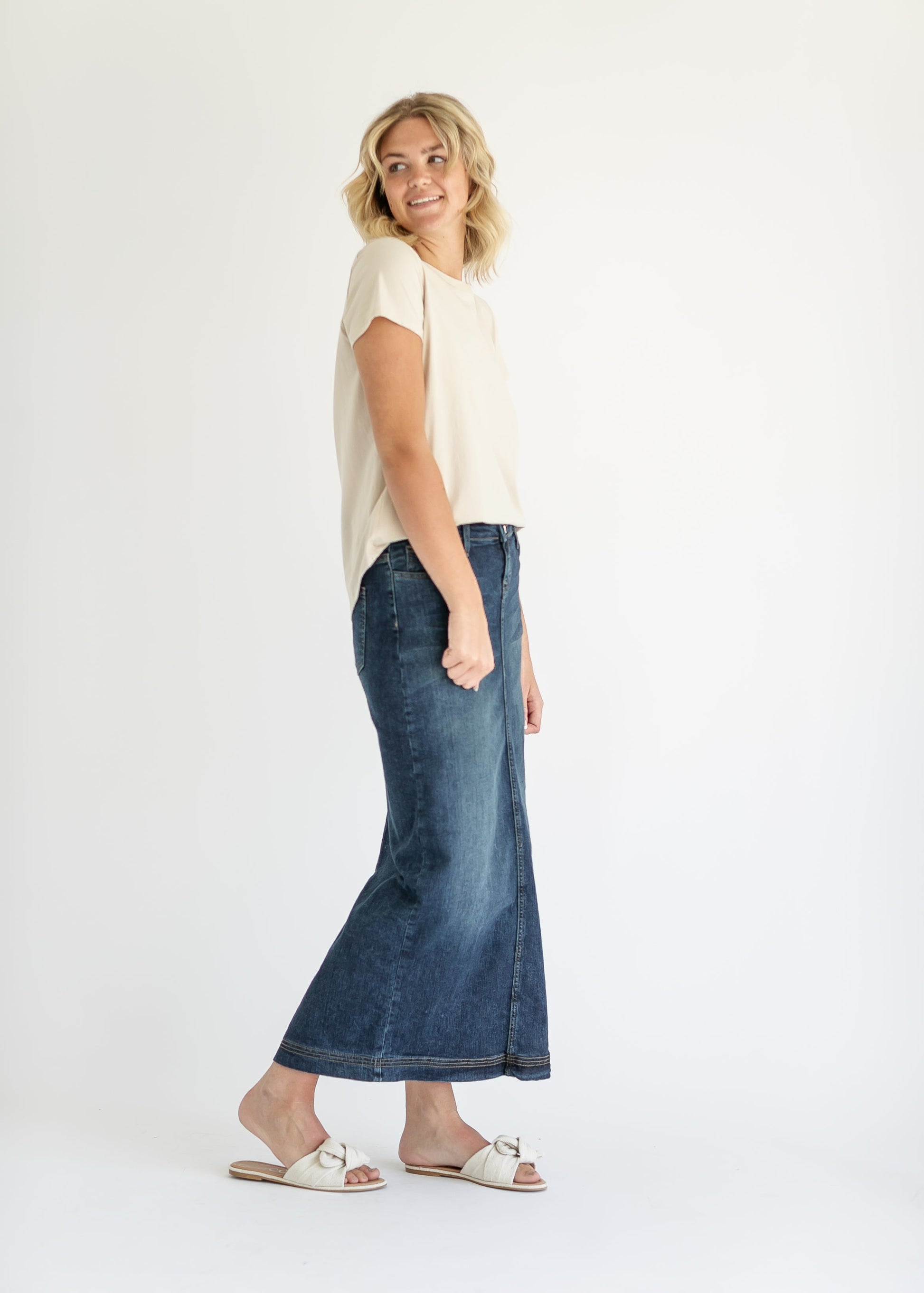 Bria Long Denim Maxi Skirt - Concordia Style Boutique