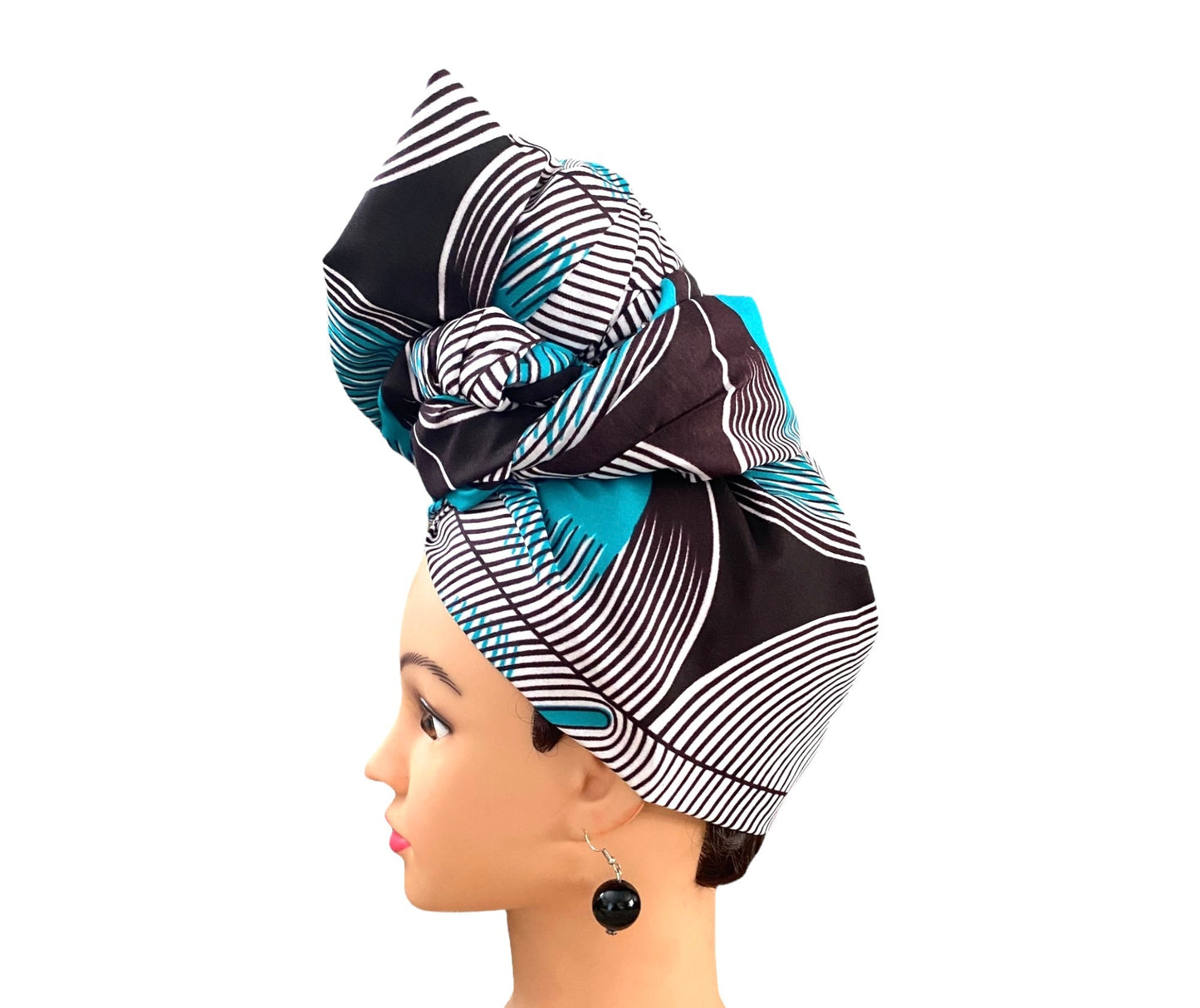 Brown/Turquoise Head-Wrap