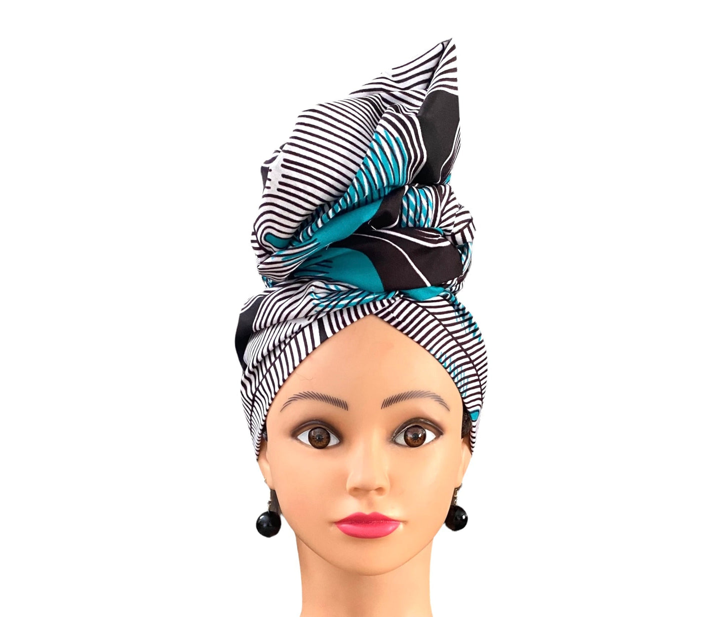 Brown/Turquoise Head-Wrap