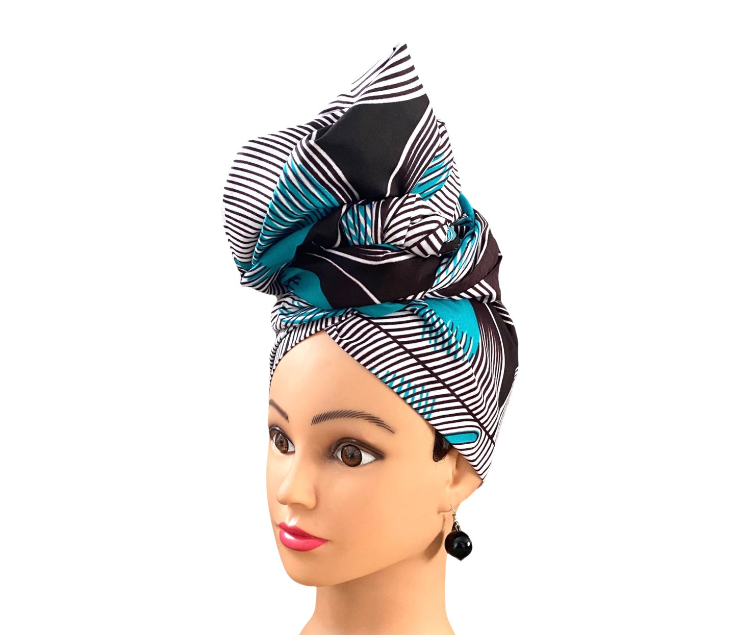 Brown/Turquoise Head-Wrap