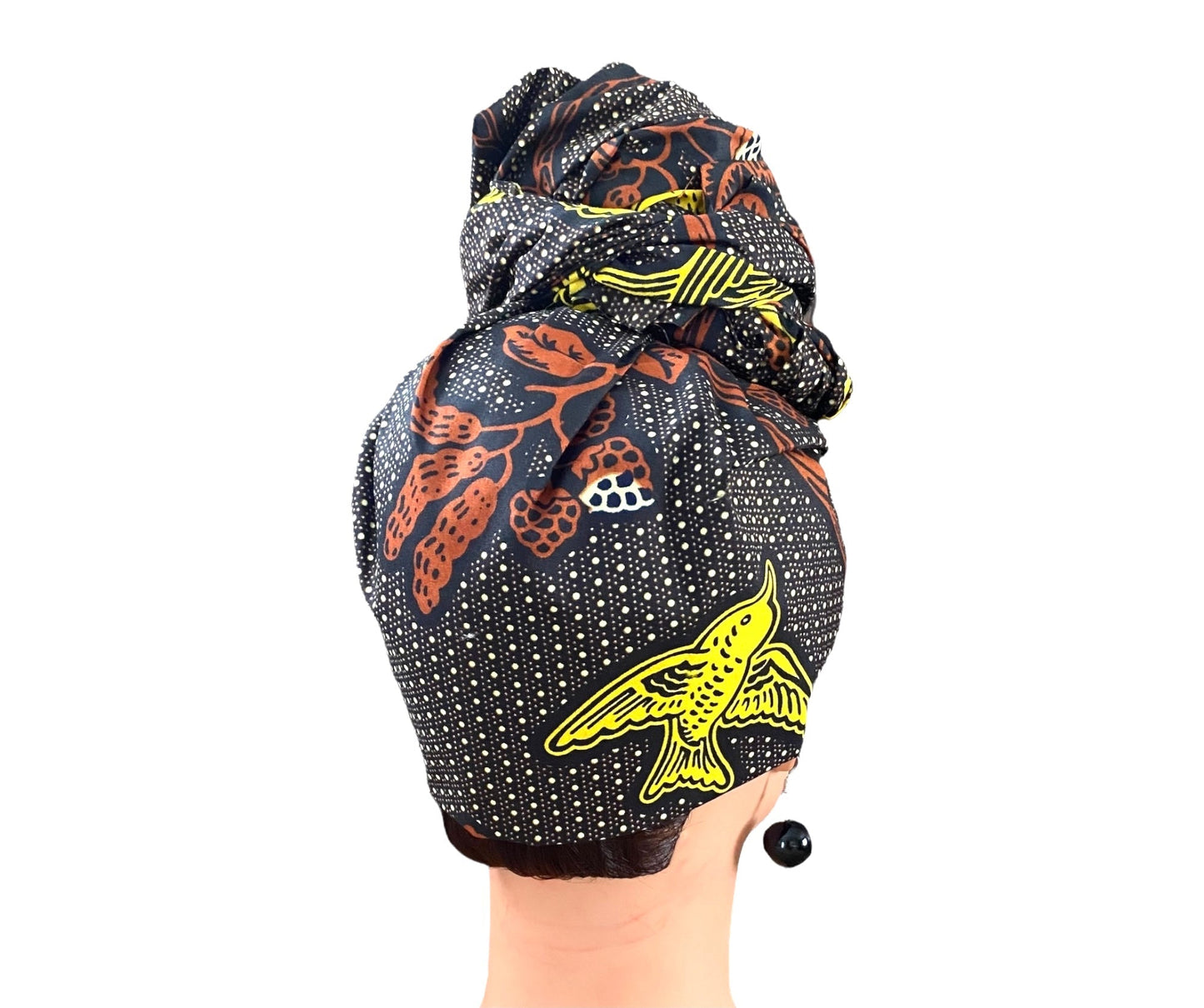 Brown/Yellow Head-Wrap