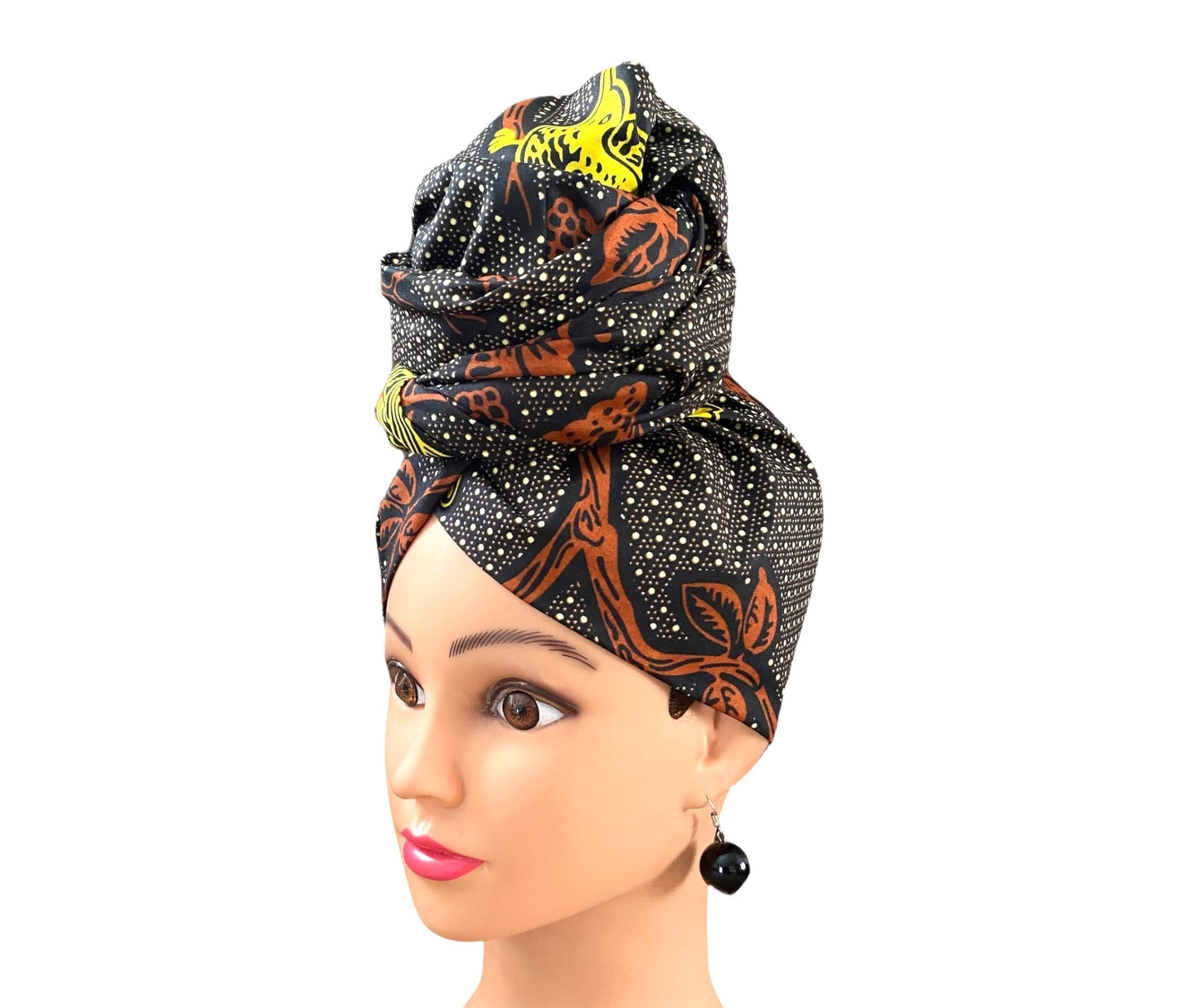 Brown/Yellow Head-Wrap