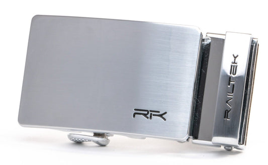 Brushed Steel Railtek™ Belt Buckle - Concordia Style Boutique