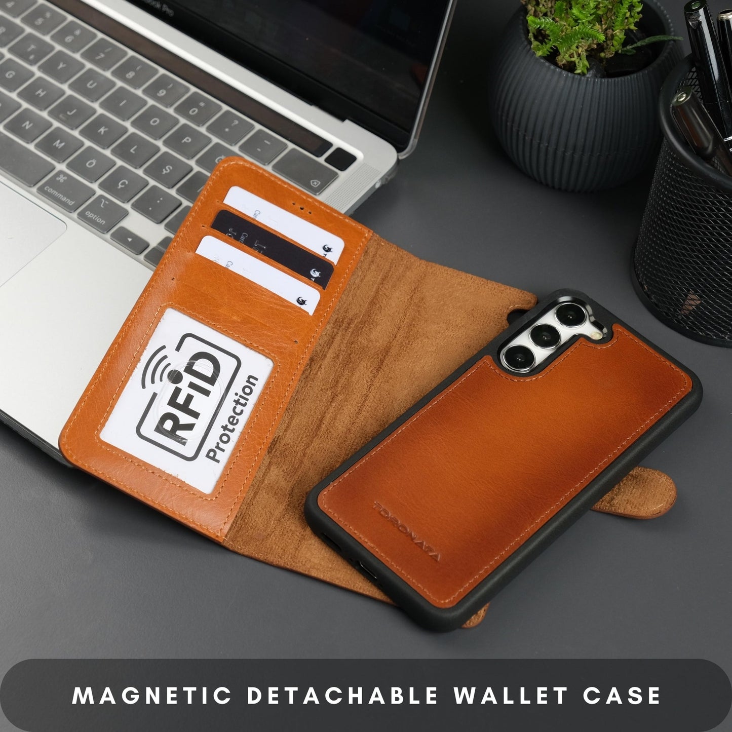 Buffalo Leather Samsung Galaxy S24 Plus Wallet with Detachable Case - Concordia Style Boutique