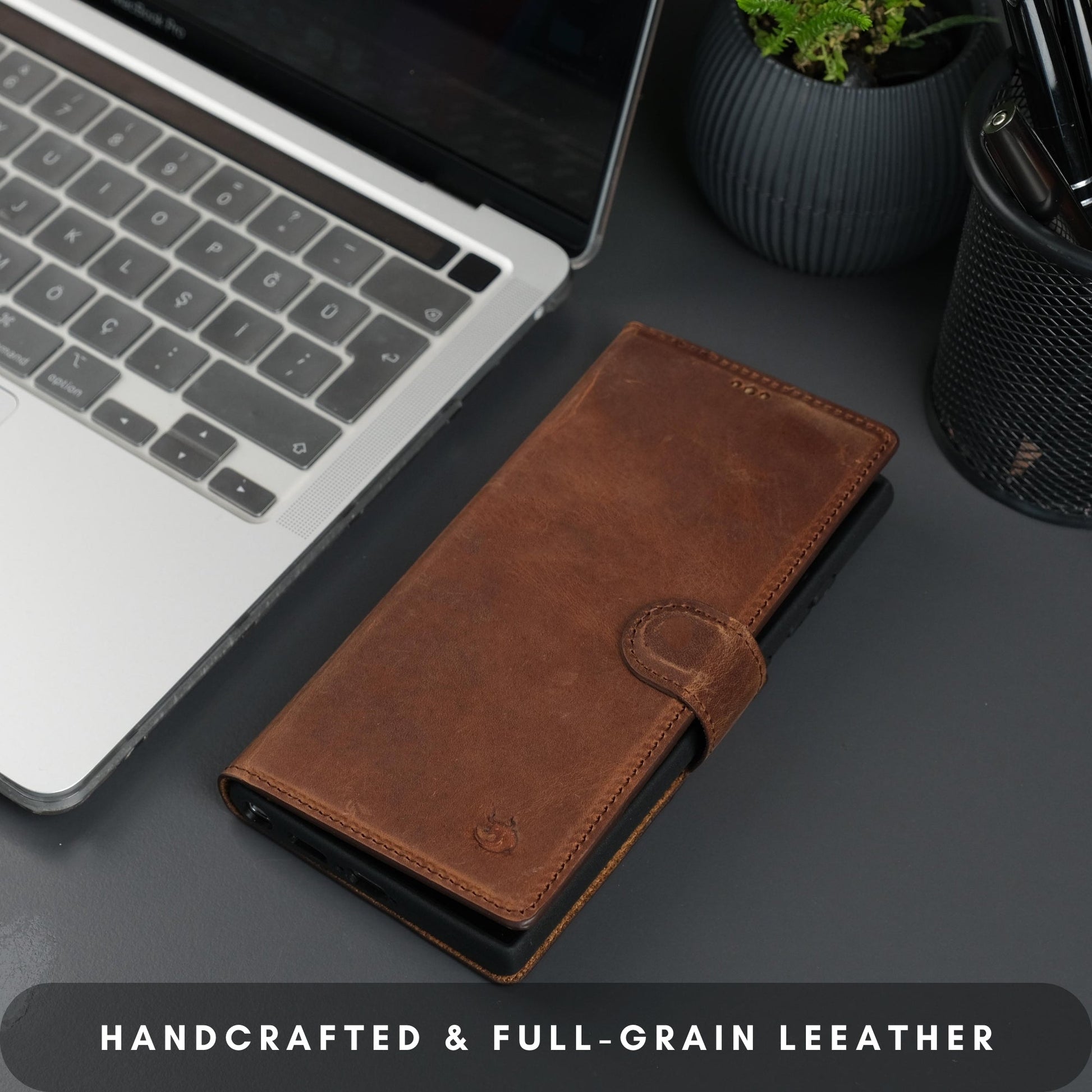 Buffalo Leather Samsung Galaxy S24 Ultra Wallet with Detachable Case - Concordia Style Boutique